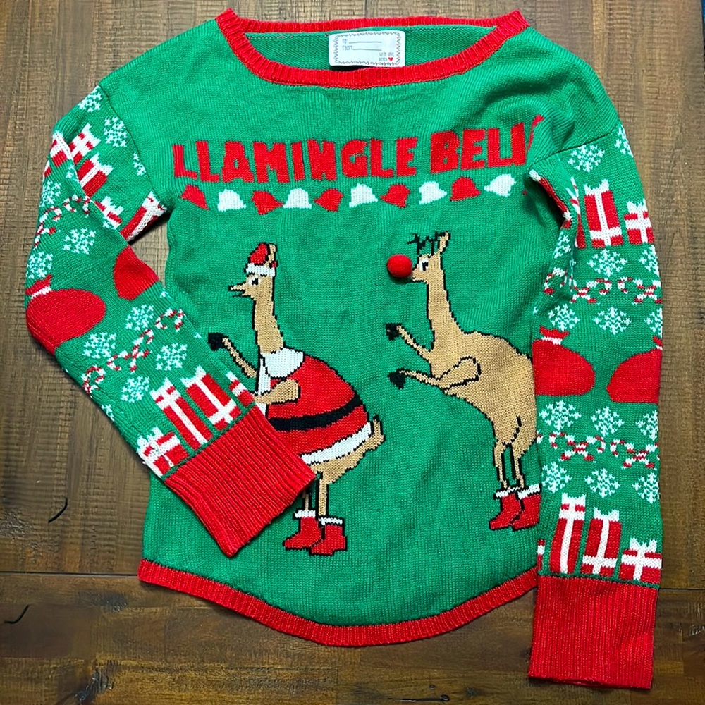 Llamingle ugly Christmas sweater! VGUC!